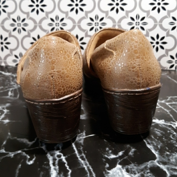 Boc faux snakeskin mules clogs 6 brown - Picture 3 of 6